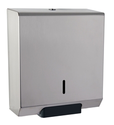 Square Mini 10” Jumbo Dispenser  -  Polished Stainless 
